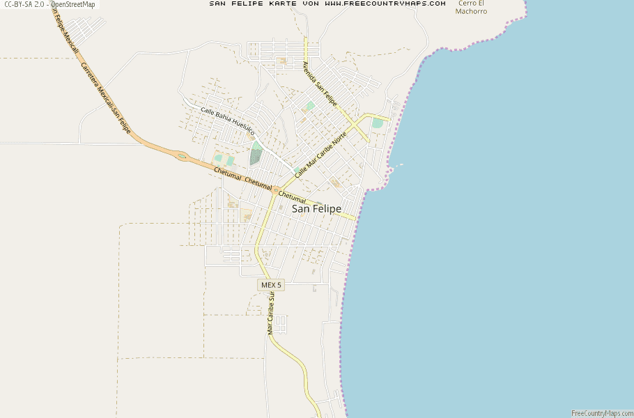 Karte Von San Felipe Mexiko