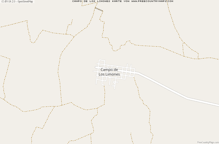 Karte Von Campo de Los Limones Mexiko