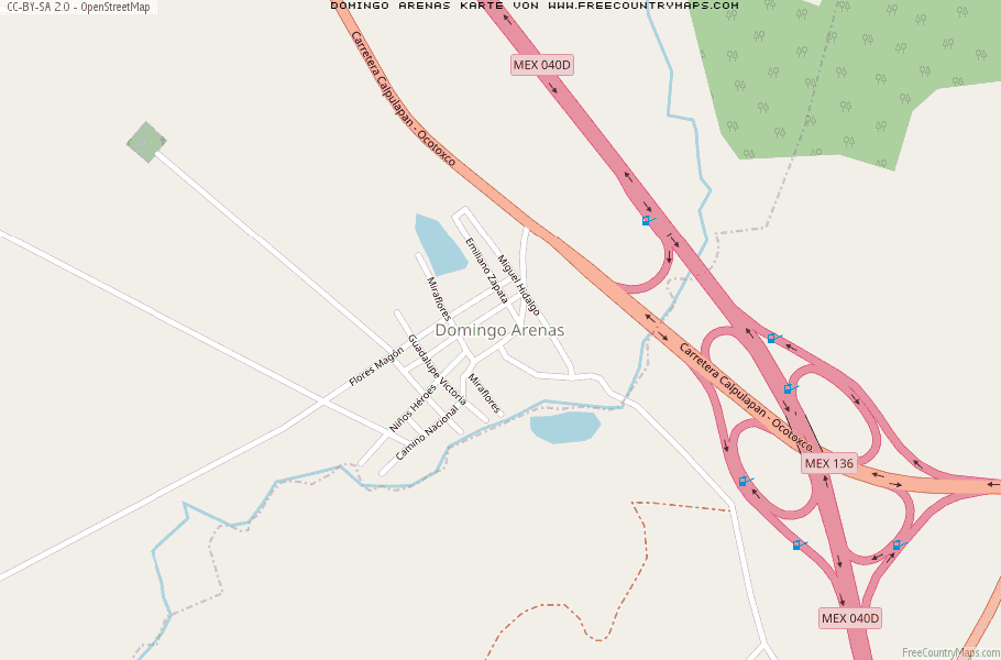 Karte Von Domingo Arenas Mexiko