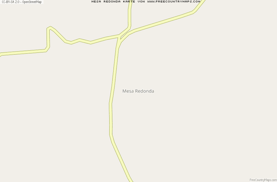 Karte Von Mesa Redonda Mexiko