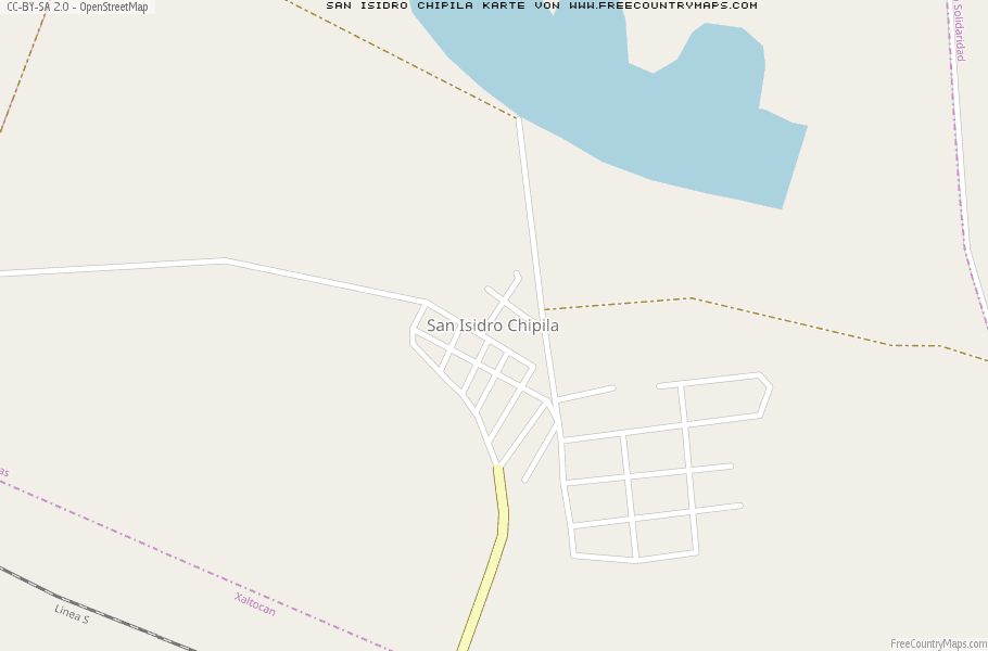 Karte Von San Isidro Chipila Mexiko