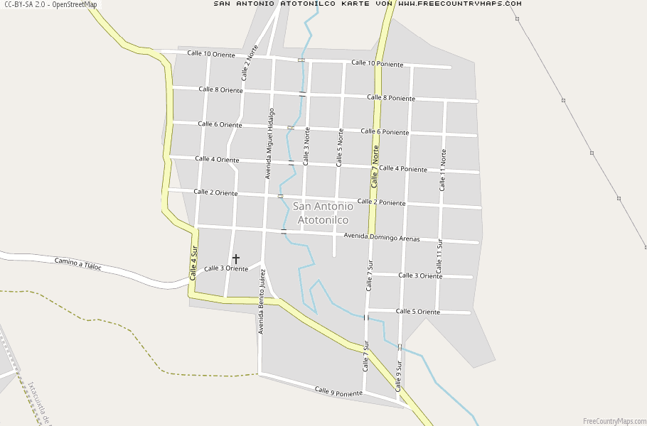 Karte Von San Antonio Atotonilco Mexiko