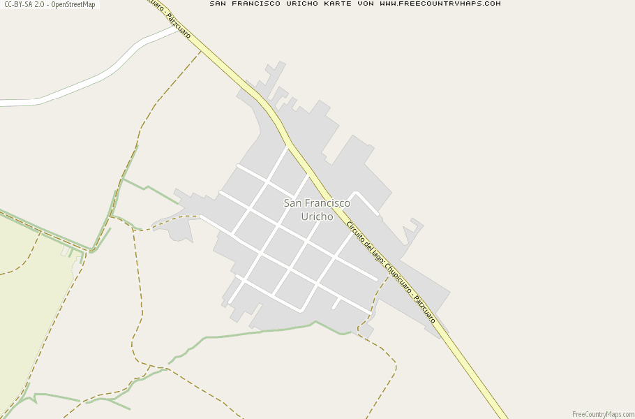 Karte Von San Francisco Uricho Mexiko