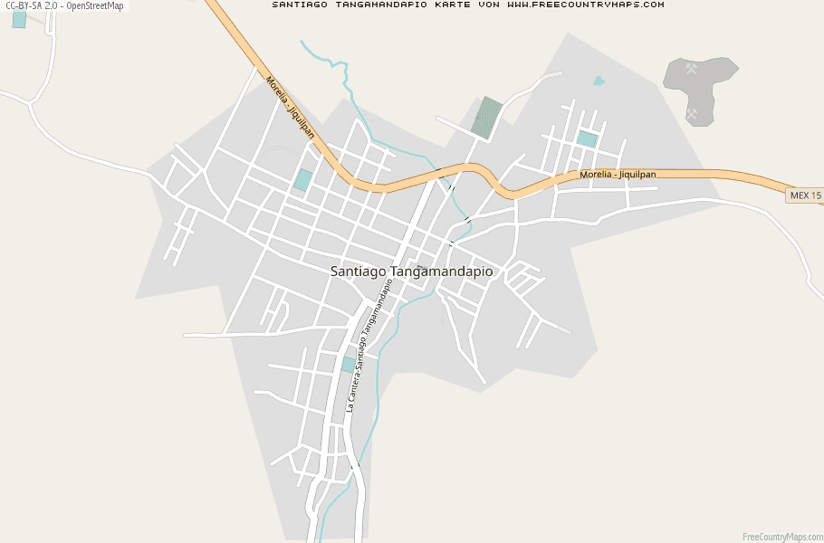 Karte Von Santiago Tangamandapio Mexiko