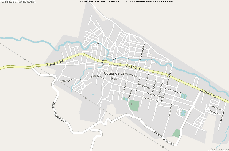 Karte Von Cotija de La Paz Mexiko