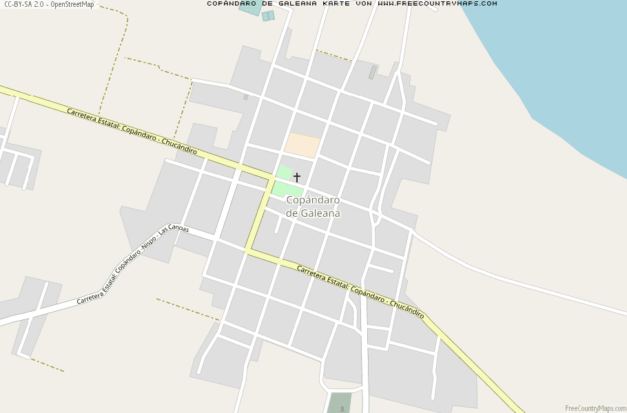 Karte Von Copándaro de Galeana Mexiko