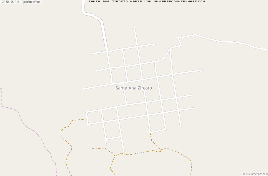 Karte Von Santa Ana Zirosto Mexiko