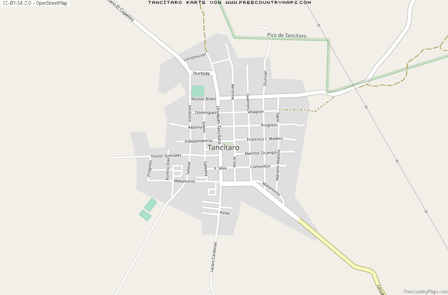 Karte Von Tancítaro Mexiko