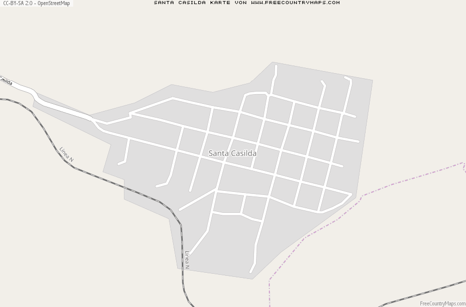 Karte Von Santa Casilda Mexiko