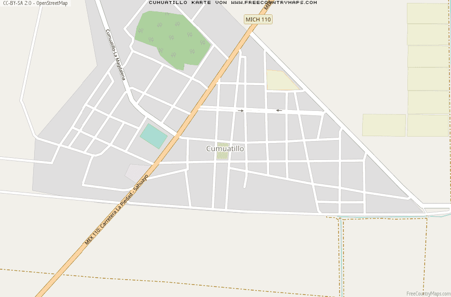 Karte Von Cumuatillo Mexiko