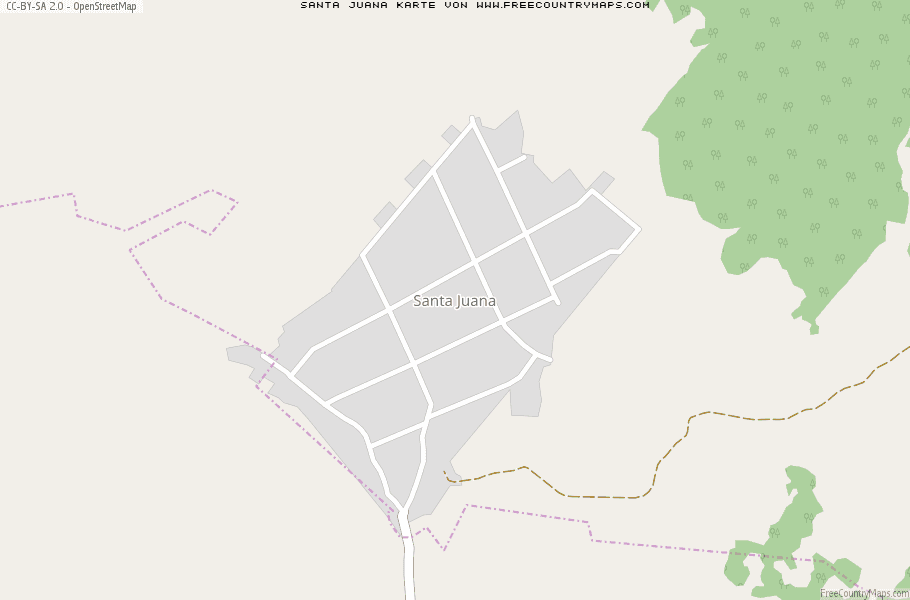 Karte Von Santa Juana Mexiko