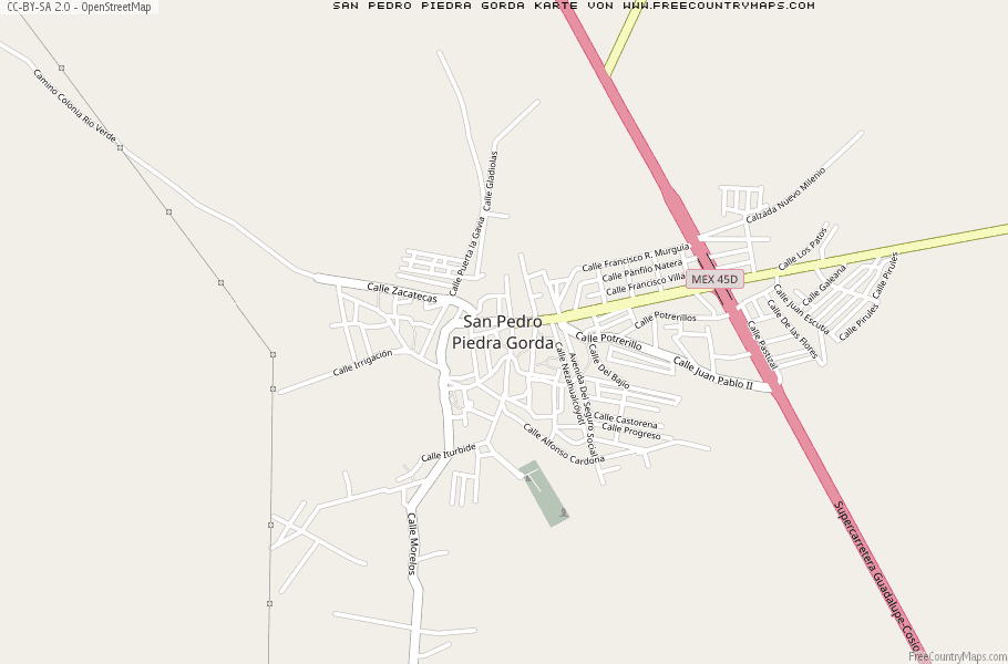 Karte Von San Pedro Piedra Gorda Mexiko