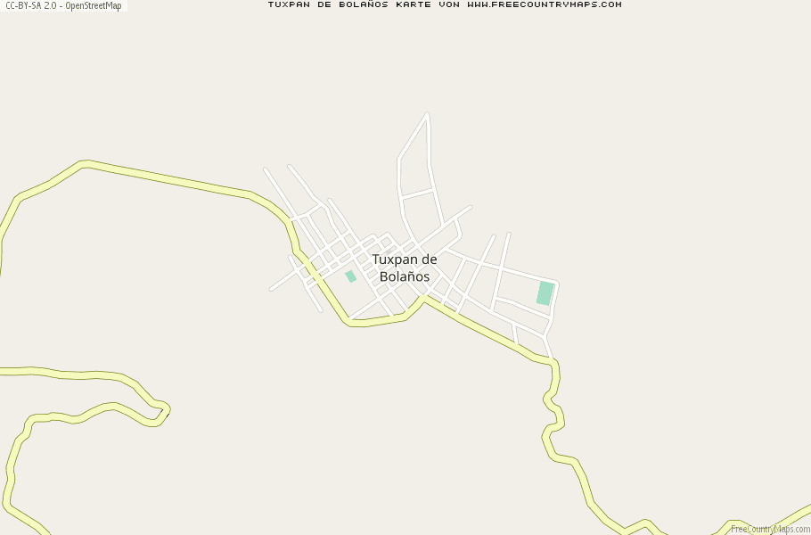 Karte Von Tuxpan de Bolaños Mexiko