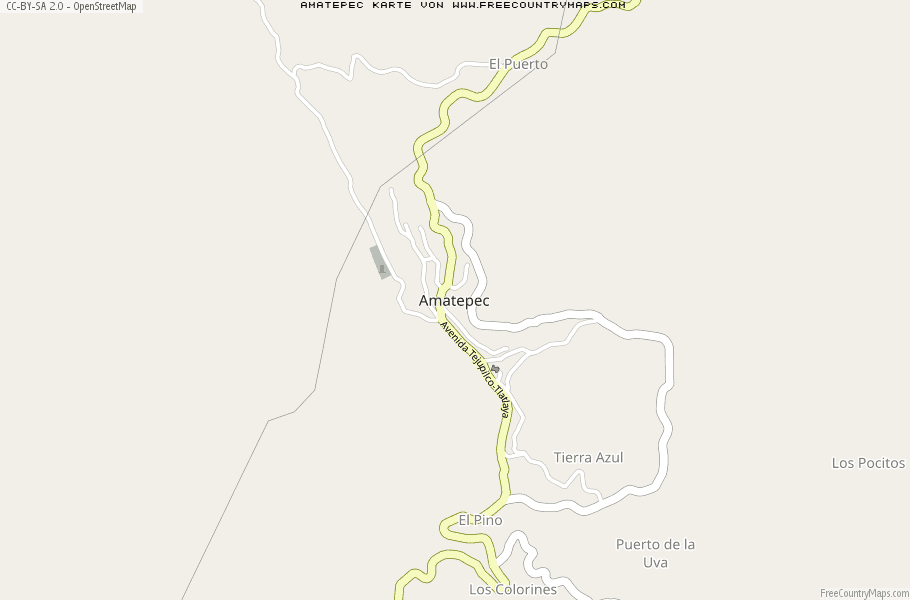 Karte Von Amatepec Mexiko