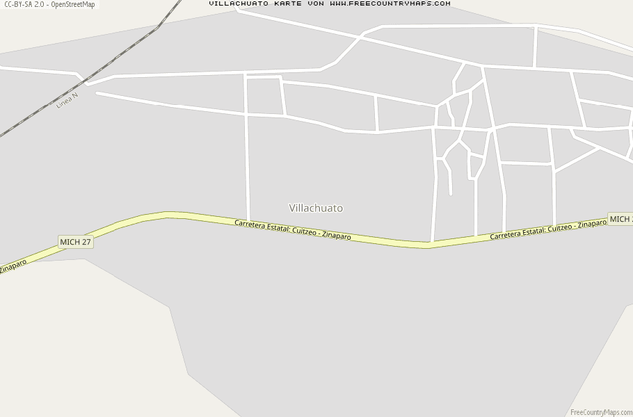 Karte Von Villachuato Mexiko