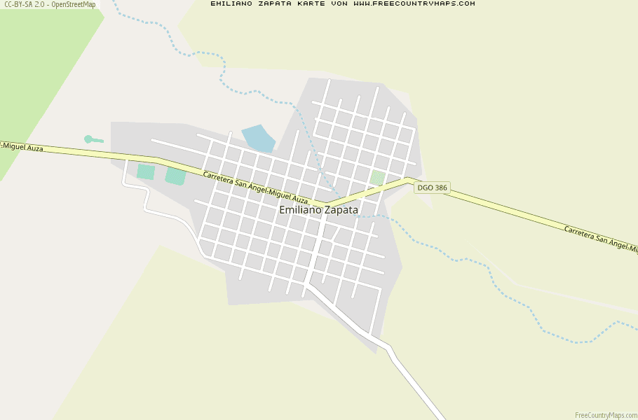Karte Von Emiliano Zapata Mexiko