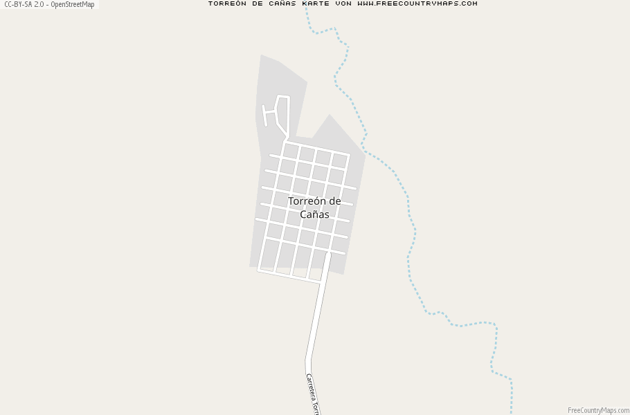 Karte Von Torreón de Cañas Mexiko