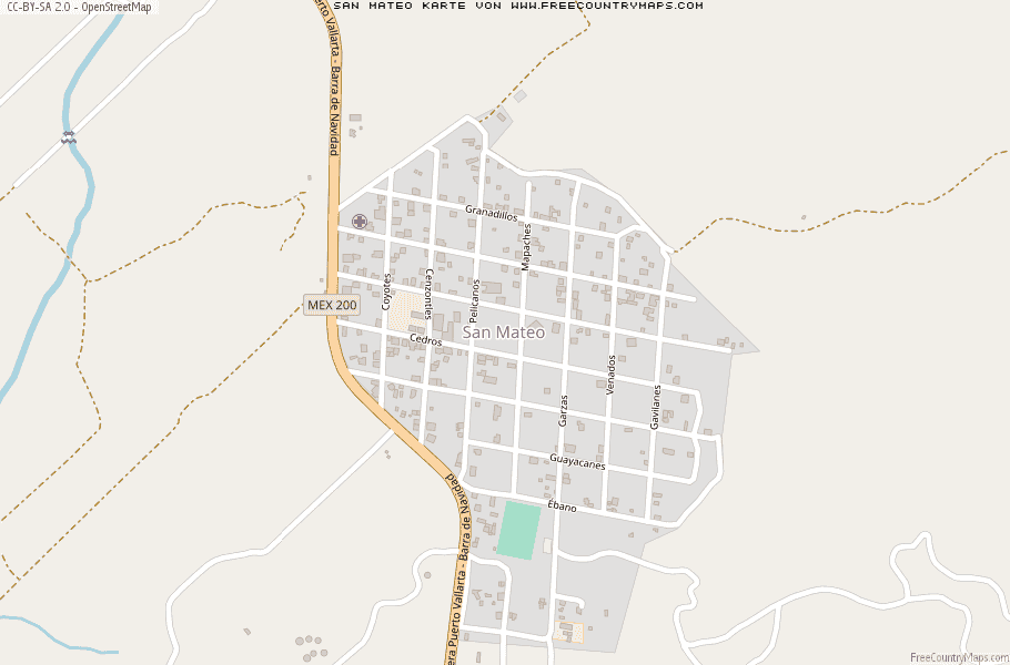 Karte Von San Mateo Mexiko