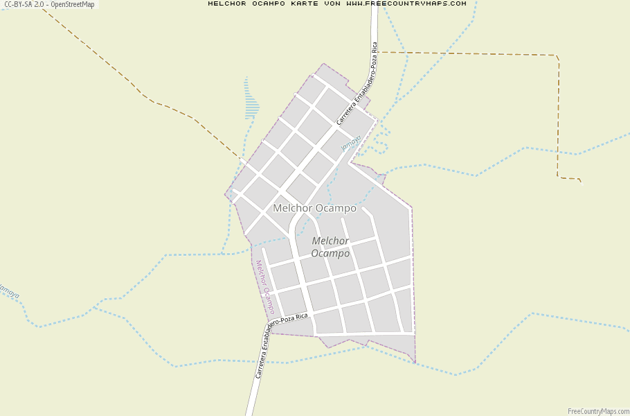 Karte Von Melchor Ocampo Mexiko