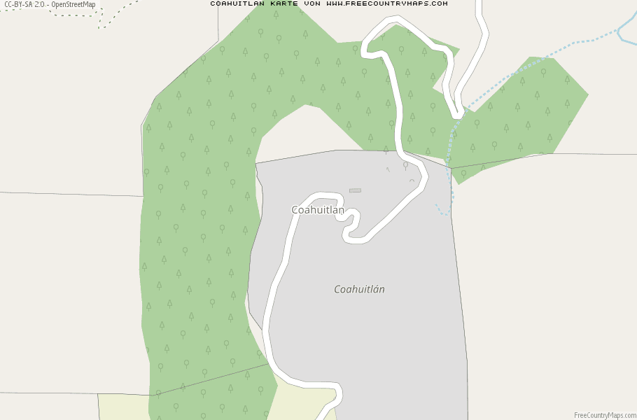 Karte Von Coahuitlan Mexiko