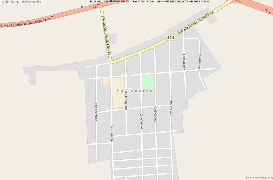 Karte Von Ejido Tehuantepec Mexiko