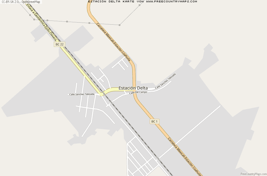 Karte Von Estación Delta Mexiko