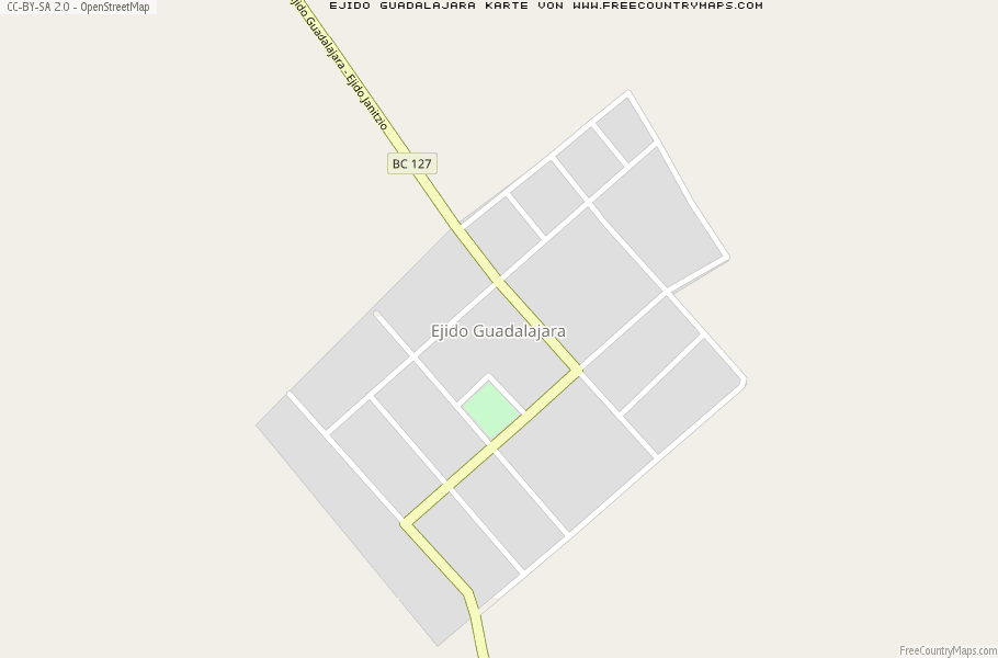 Karte Von Ejido Guadalajara Mexiko