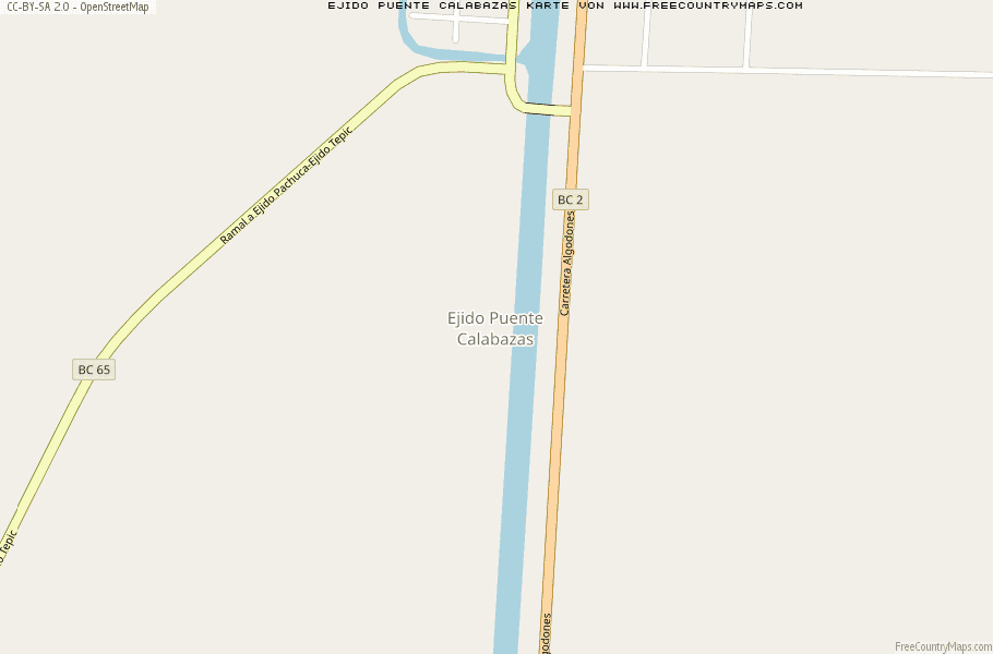 Karte Von Ejido Puente Calabazas Mexiko