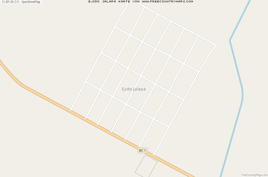 Karte Von Ejido Jalapa Mexiko