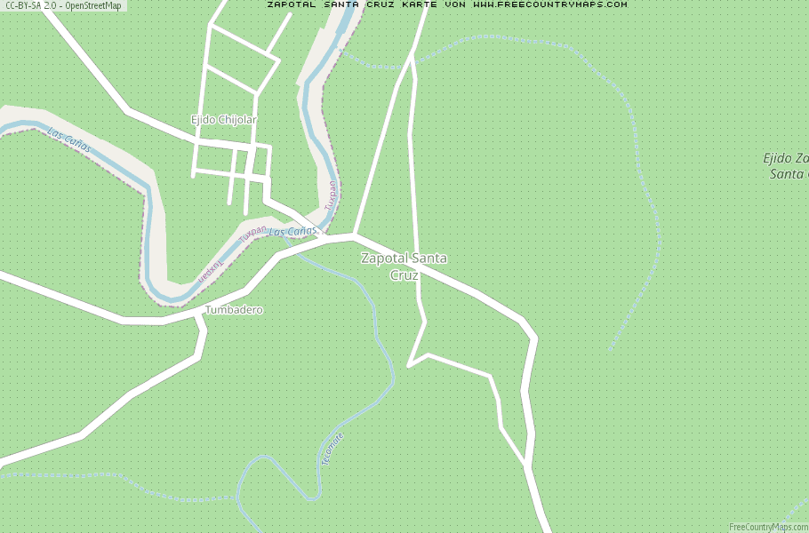 Karte Von Zapotal Santa Cruz Mexiko