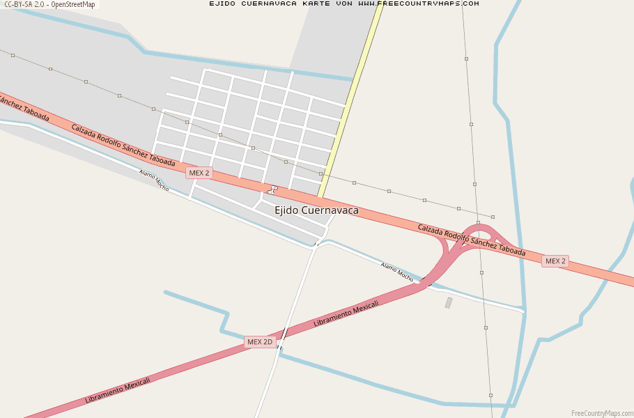 Karte Von Ejido Cuernavaca Mexiko