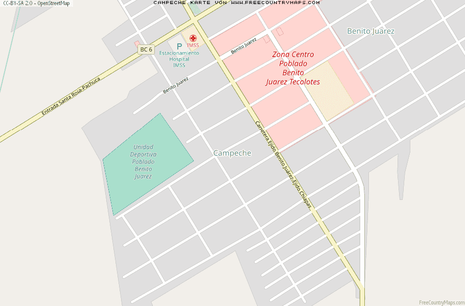Karte Von Campeche Mexiko