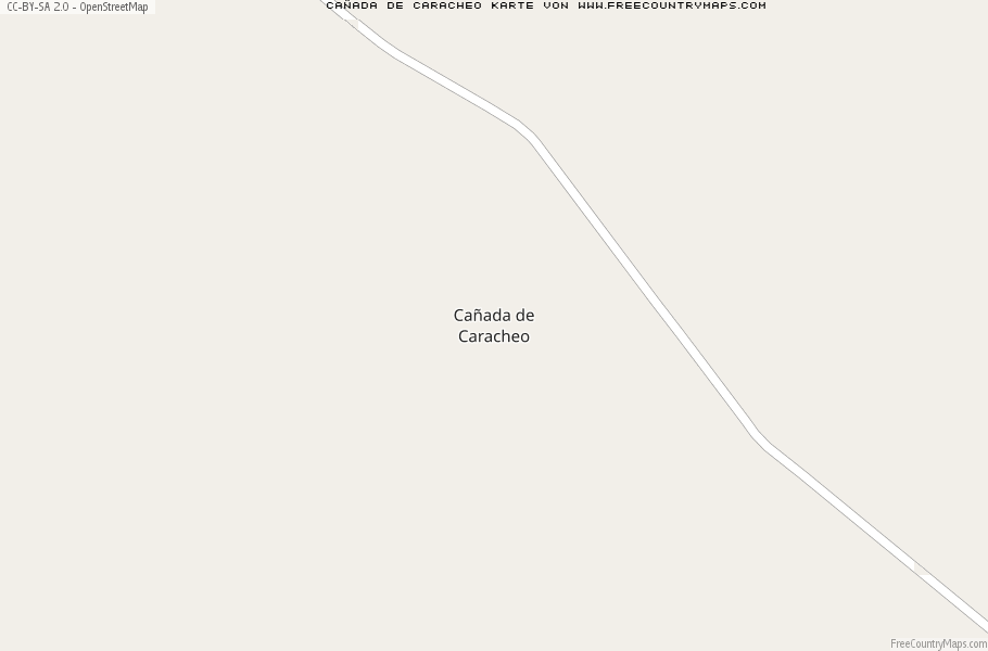 Karte Von Cañada de Caracheo Mexiko