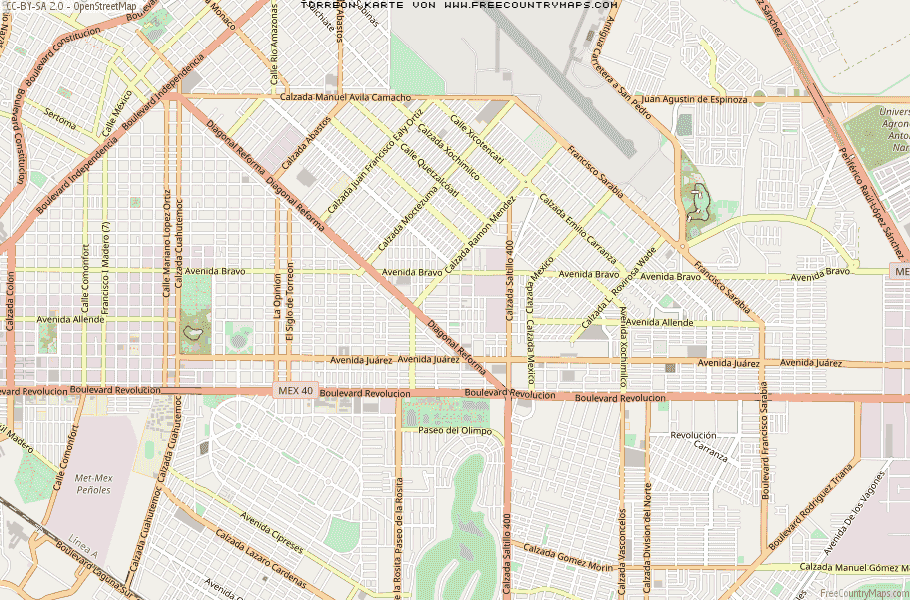 Karte Von Torreón Mexiko
