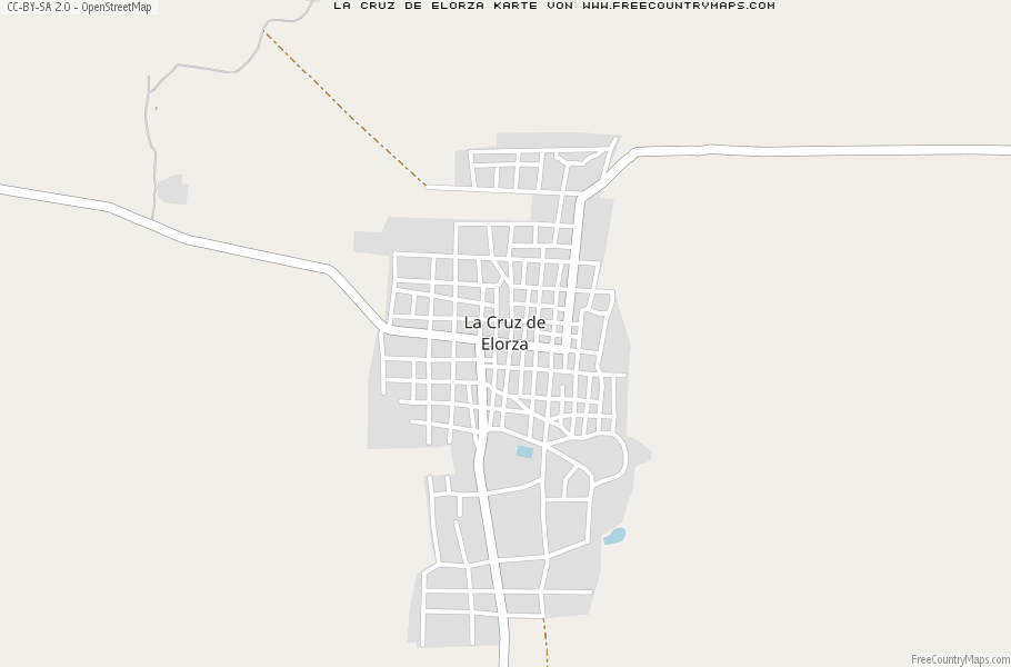 Karte Von La Cruz de Elorza Mexiko