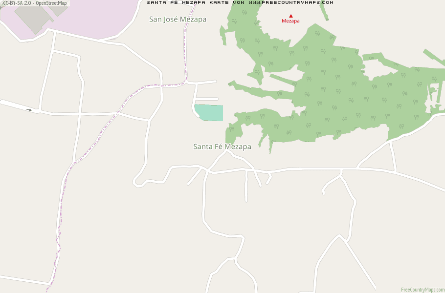 Karte Von Santa Fé Mezapa Mexiko