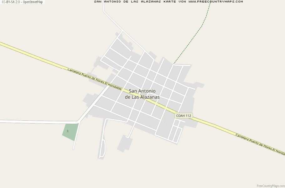 Karte Von San Antonio de Las Alazanas Mexiko