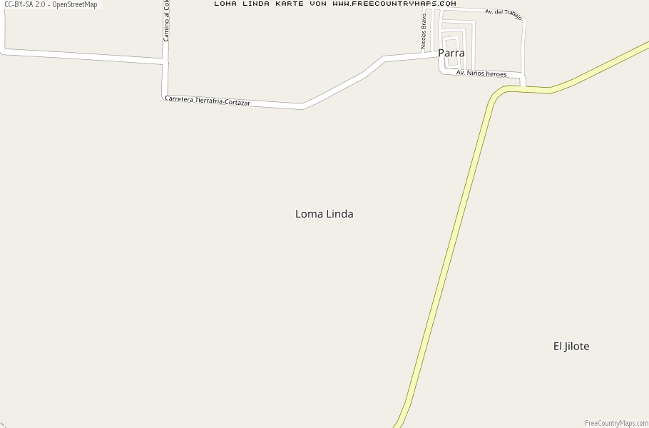Karte Von Loma Linda Mexiko