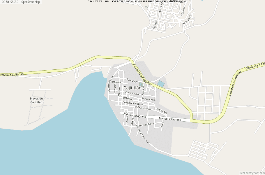 Karte Von Cajititlán Mexiko