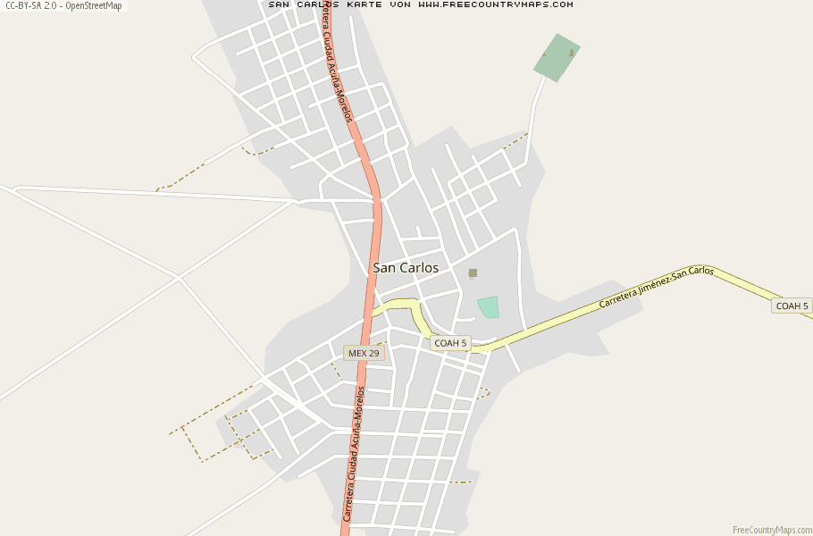 Karte Von San Carlos Mexiko