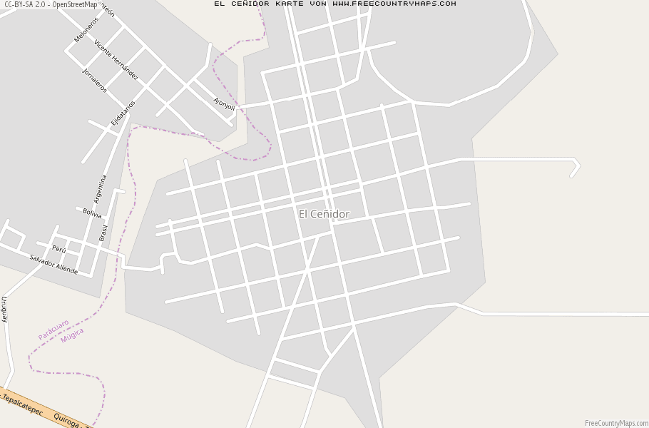 Karte Von El Ceñidor Mexiko