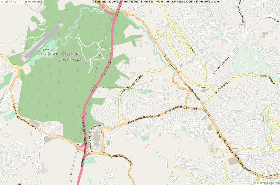 Karte Von Ciudad López Mateos Mexiko