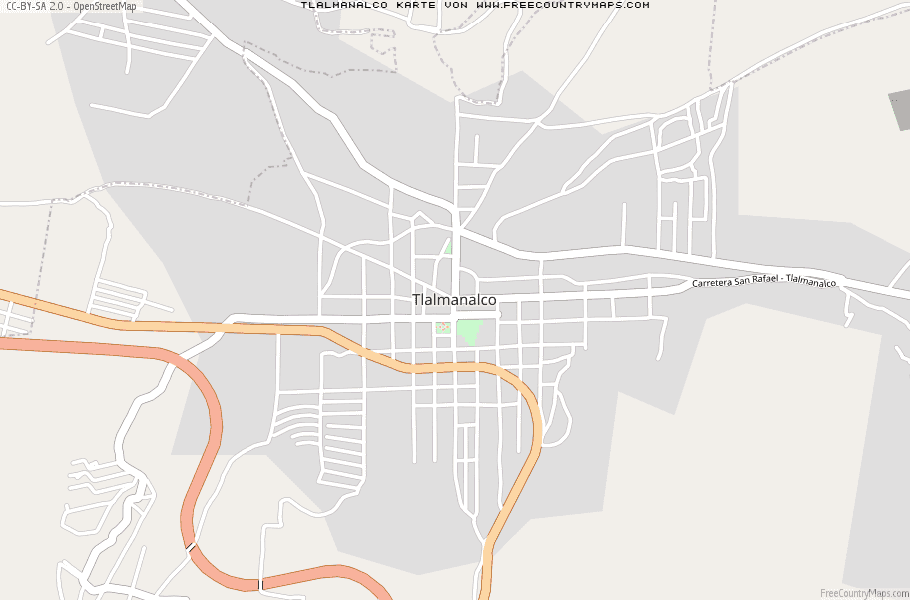 Karte Von Tlalmanalco Mexiko