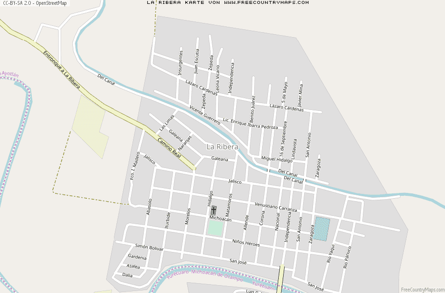 Karte Von La Ribera Mexiko