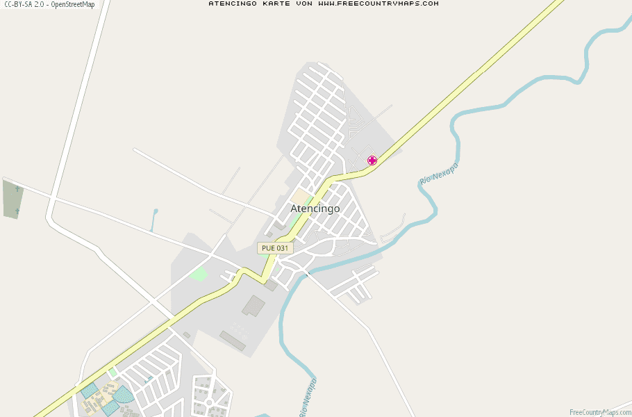 Karte Von Atencingo Mexiko