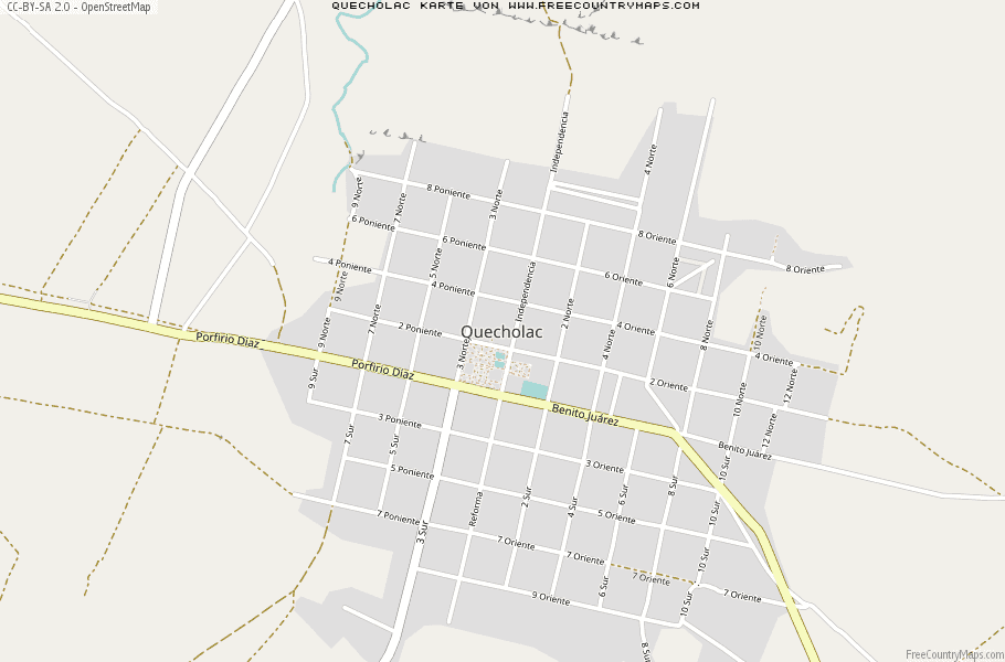 Karte Von Quecholac Mexiko