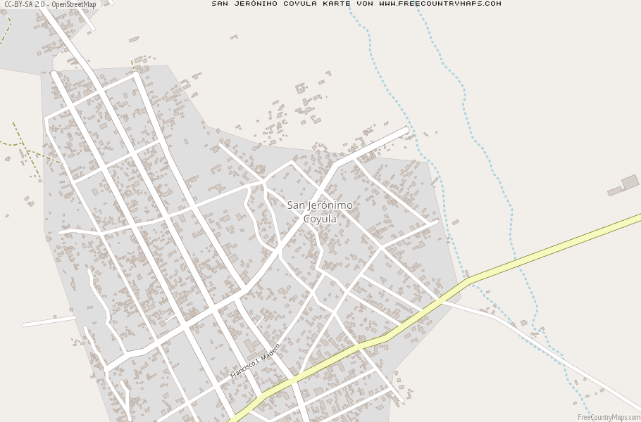 Karte Von San Jerónimo Coyula Mexiko