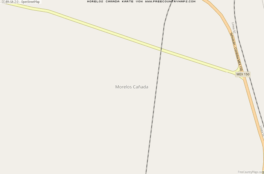 Karte Von Morelos Cañada Mexiko