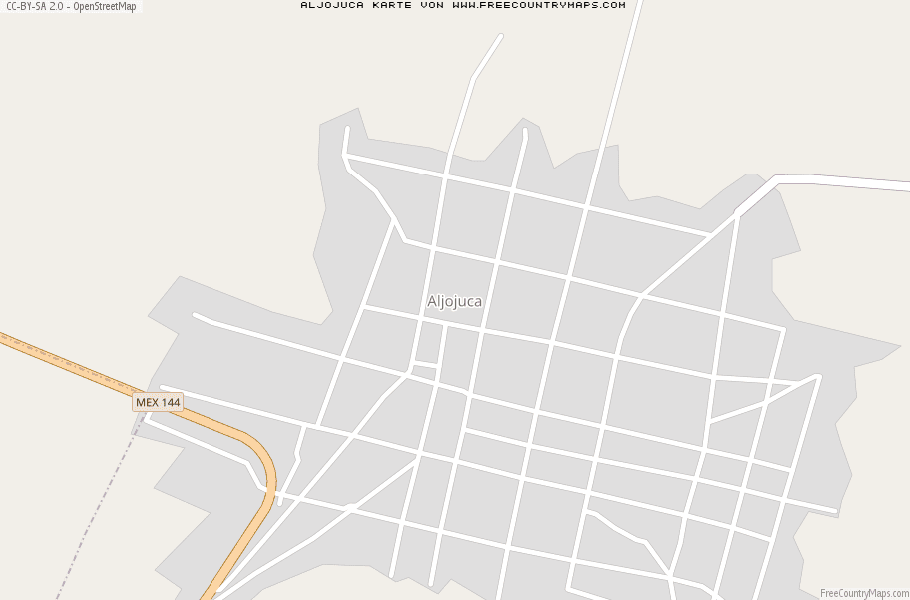 Karte Von Aljojuca Mexiko