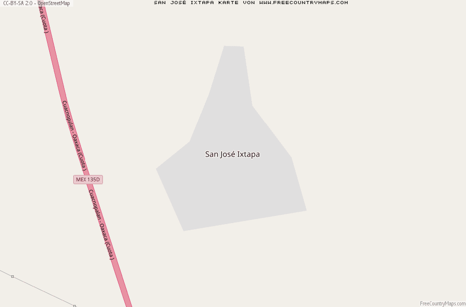 Karte Von San José Ixtapa Mexiko